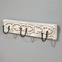 House of Revival | Handcrafted Solid Wood Wall Hook – Rustic Carved Wooden Key Holder with Iron Hooks for Entryway, Keys, Bags & Home Décor 13