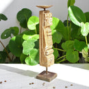 Carved in Flame - Handmade Vintage Style Indian Candle Holder candle stand 3x3x15in