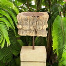 Carved in Flame - Handmade Vintage Style Indian Candle Holder candle stand 4x3x7 in