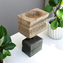 Carved in Flame - Handmade Vintage Style Indian Candle Holder candlestand 6x4x8 in