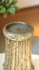 Carved in Flame - Handmade Vintage Style Indian Candle Holder candle stand 7X7X14 in