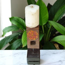 Carved in Flame - Handmade Vintage Style Indian Candle Holder candle stand 3x3x9 in