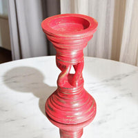 Carved in Flame - Handmade Vintage Style Indian Candle Holder candle stand 6X6X10 in