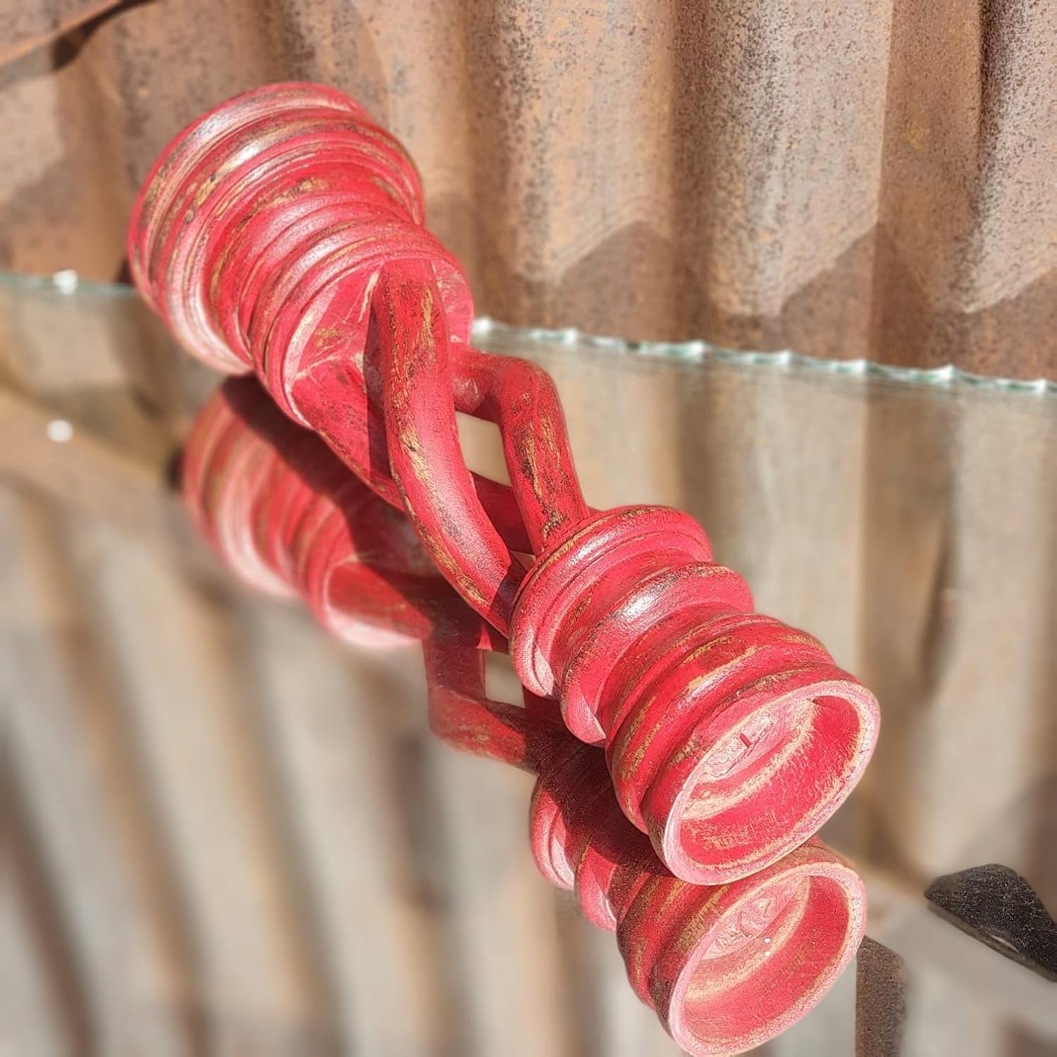 Carved in Flame - Handmade Vintage Style Indian Candle Holder candle stand 4X4X12 in