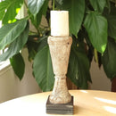 Carved in Flame - Handmade Vintage Style Indian Candle Holder candle stand 4x4x14 in