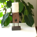 Carved in Flame - Handmade Vintage Style Indian Candle Holder candle stand 4x4x8 in