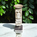 Carved in Flame - Handmade Vintage Style Indian Candle Holder candle stand 3X3X11 in