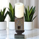 Carved in Flame - Handmade Vintage Style Indian Candle Holder candle stand 4x4x8 in