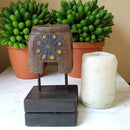 Carved in Flame - Handmade Vintage Style Indian Candle Holder candle stand 4x4x6 in