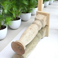 Carved in Flame - Handmade Vintage Style Indian Candle Holder candlestand 4x4x14 in