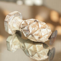 Carved in Flame - Handmade Vintage Style Indian Candle Holder candle stand 4x4x8in