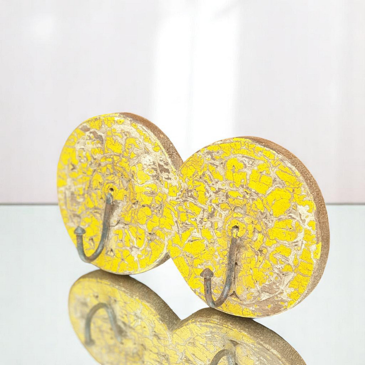 Echoes in Wood - Handmade Vintage Style Indian Wall Hook Style Small Wall Decor 10x5x2 in