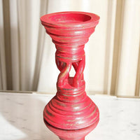 Carved in Flame - Handmade Vintage Style Indian Candle Holder candle stand 6X6X10 in
