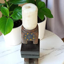 Carved in Flame - Handmade Vintage Style Indian Candle Holder candle stand 4x4x6 in