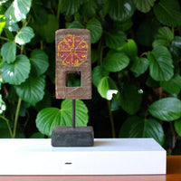 Carved in Flame - Handmade Vintage Style Indian Candle Holder candle stand 3x3x9 in