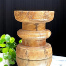 Carved in Flame - Handmade Vintage Style Indian Candle Holder candle stand 6x6x6 in