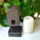 Carved in Flame - Handmade Vintage Style Indian Candle Holder candle stand 4x4x8 in