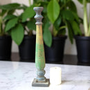 Carved in Flame - Handmade Vintage Style Indian Candle Holder candle stand 4x4x20 in