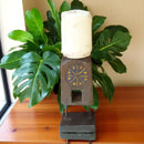 Carved in Flame - Handmade Vintage Style Indian Candle Holder candle stand 4x4x8 in