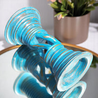 Carved in Flame - Handmade Vintage Style Indian Candle Holder candlestand 6x6x10 in