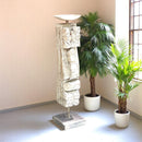 Carved in Flame - Handmade Vintage Style Indian Candle Holder candle stand 3X3X14 in