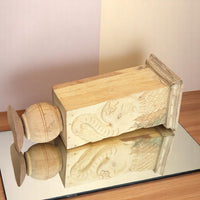 Carved in Flame - Handmade Vintage Style Indian Candle Holder candle stand 5X5X13 in