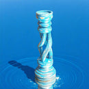 Carved in Flame - Handmade Vintage Style Indian Candle Holder candle stand 4X4X12 in