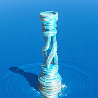 Carved in Flame - Handmade Vintage Style Indian Candle Holder candle stand 4X4X12 in