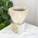 Carved in Flame - Handmade Vintage Style Indian Candle Holder candle stand 5X5X7 in