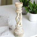 Carved in Flame - Handmade Vintage Style Indian Candle Holder candle stand 4X4X12 in