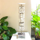 Carved in Flame - Handmade Vintage Style Indian Candle Holder candle stand 3X3X14 in