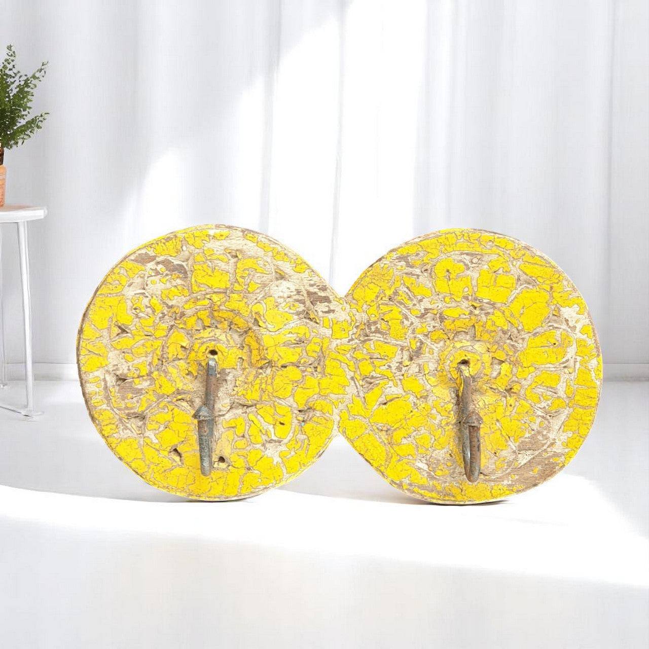 Echoes in Wood - Handmade Vintage Style Indian Wall Hook Style Small Wall Decor 10x5x2 in