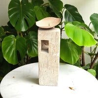 Carved in Flame - Handmade Vintage Style Indian Candle Holder candle stand 3x3x9in