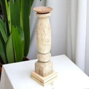 Carved in Flame - Handmade Vintage Style Indian Candle Holder candlestand 4x4x14 in