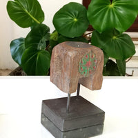 Carved in Flame - Handmade Vintage Style Indian Candle Holder candle stand 4x4x7 in