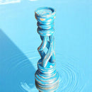 Carved in Flame - Handmade Vintage Style Indian Candle Holder candle stand 4X4X12 in