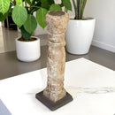 Carved in Flame - Handmade Vintage Style Indian Candle Holder candle stand 4x4x15 in