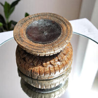 Carved in Flame - Handmade Vintage Style Indian Candle Holder candle stand 6X6X4 in