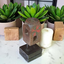 Carved in Flame - Handmade Vintage Style Indian Candle Holder candle stand 4x4x10in