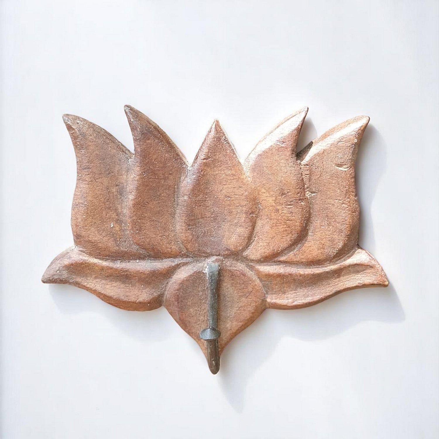 Echoes in Wood - Handmade Vintage Style Indian Wall Hook Style Small Wall Decor 7X2X5in