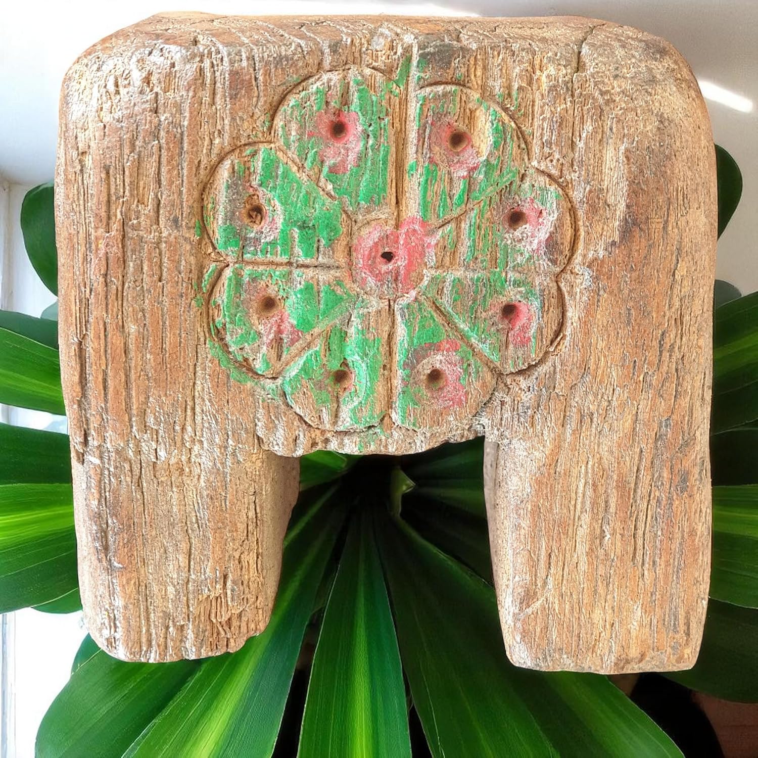 Carved in Flame - Handmade Vintage Style Indian Candle Holder candle stand 4x4x7 in