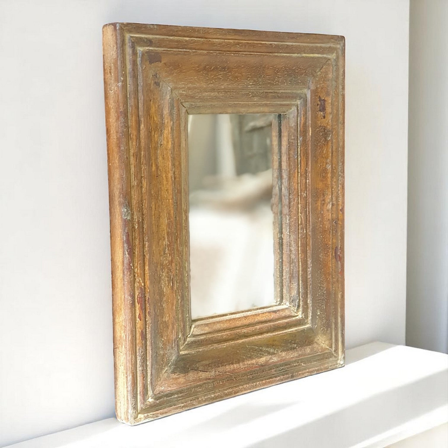 Echoes in Wood - Handmade Vintage Style Indian Mirror Frame Small Wall Decor 8X10 in (Copy)