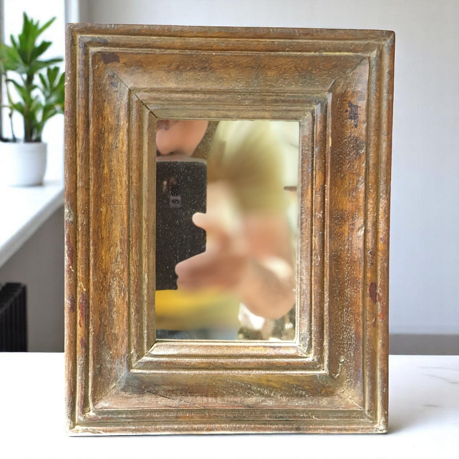 Echoes in Wood - Handmade Vintage Style Indian Mirror Frame Small Wall Decor 8X10 in (Copy)