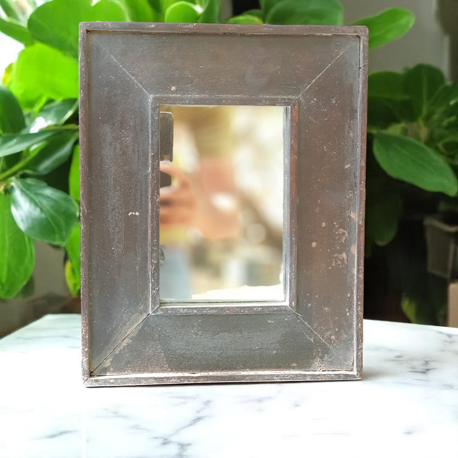 Echoes in Wood - Handmade Vintage Style Indian Mirror Frame Small Wall Decor 8X11 in